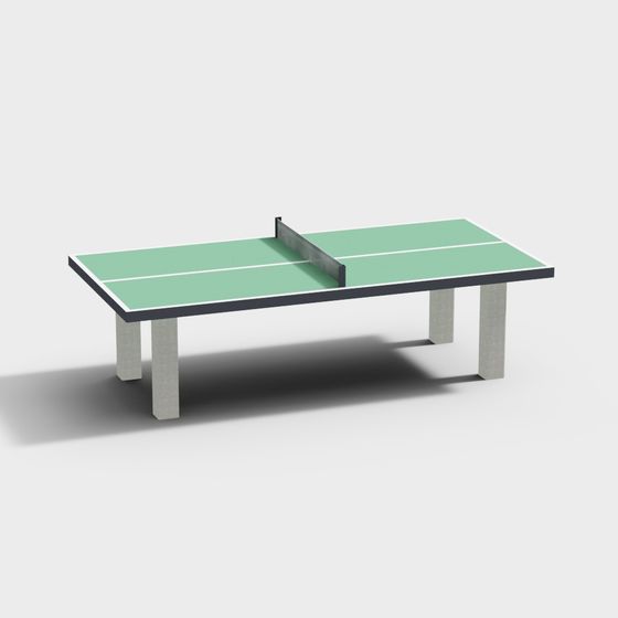 Modern Low-Poly Ping Pong Table 3D model