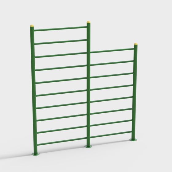 Vibrant Fitness Equipment Bar 3D model