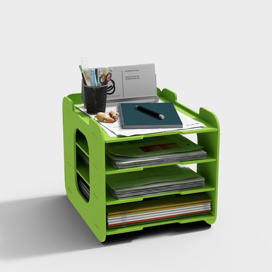 Multifunctional File Rack 3D Model for Modern Offices