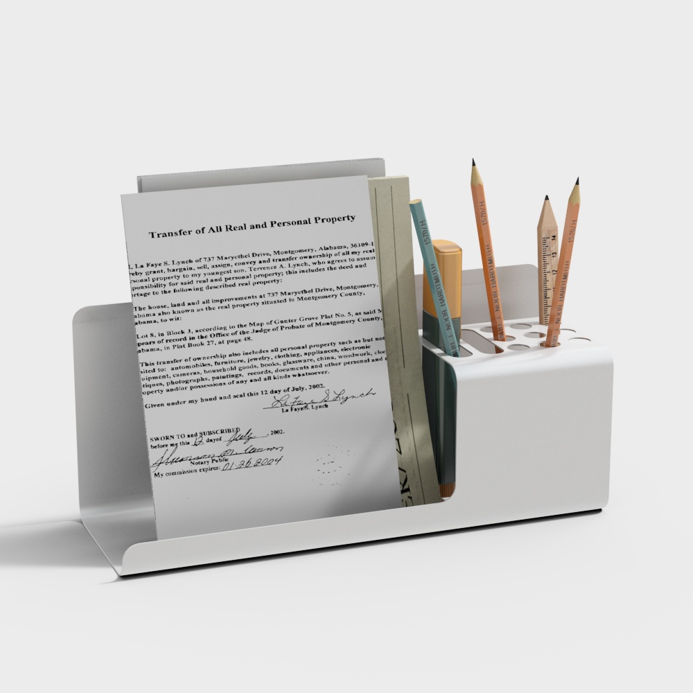 Modern Desk Organizer 3D model