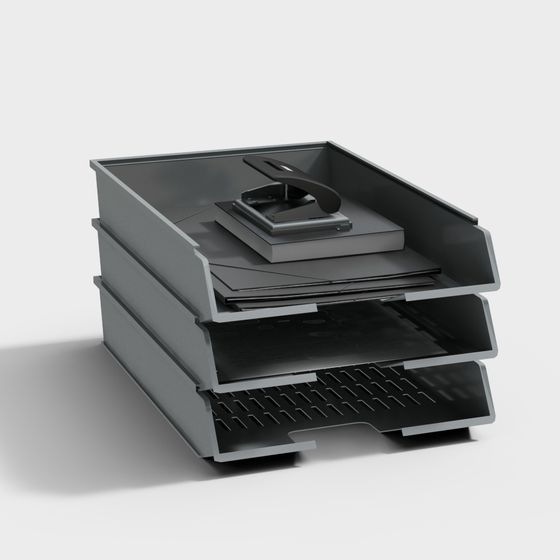 Modern Minimalist File Organizer 3D model