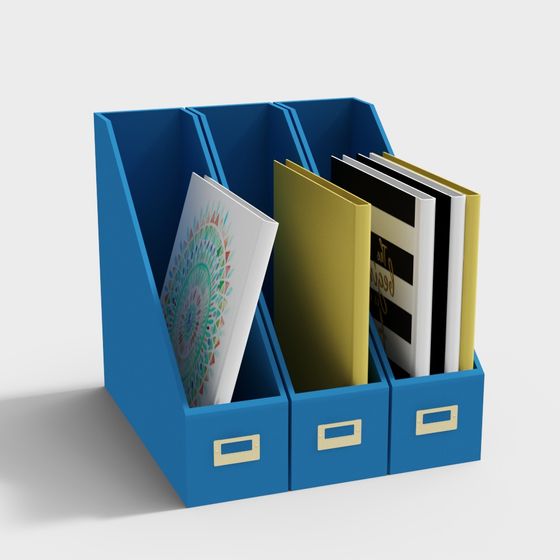 Stylish Document Organizer Box 3D model