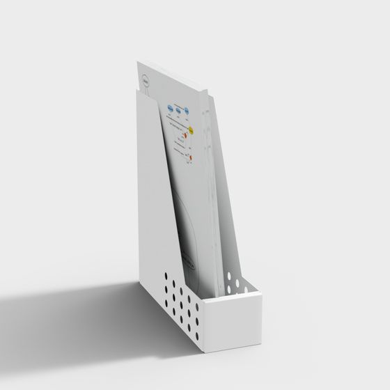 Minimalist Magazine Rack 3D model for Creative Projects