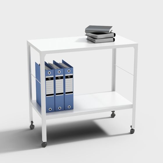 Stylish Mobile Bookshelf 3D model for Modern Interiors