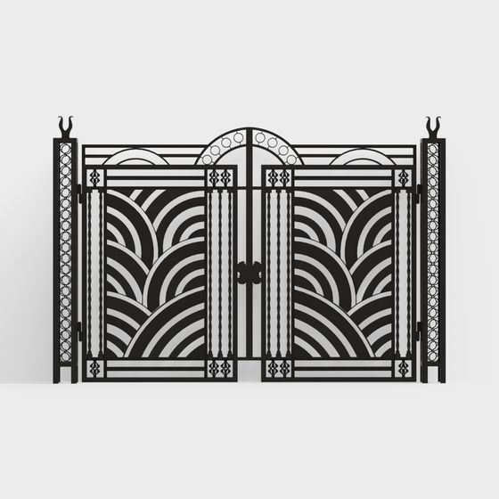 Art Deco Gate 3D model