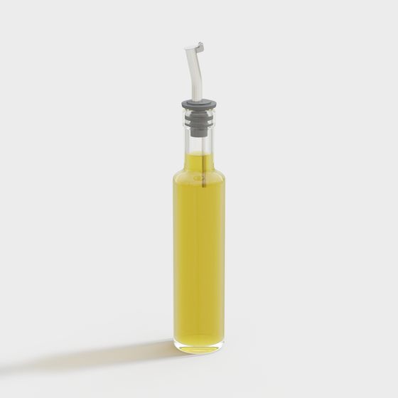 Elegant Olive Oil Bottle 3D model