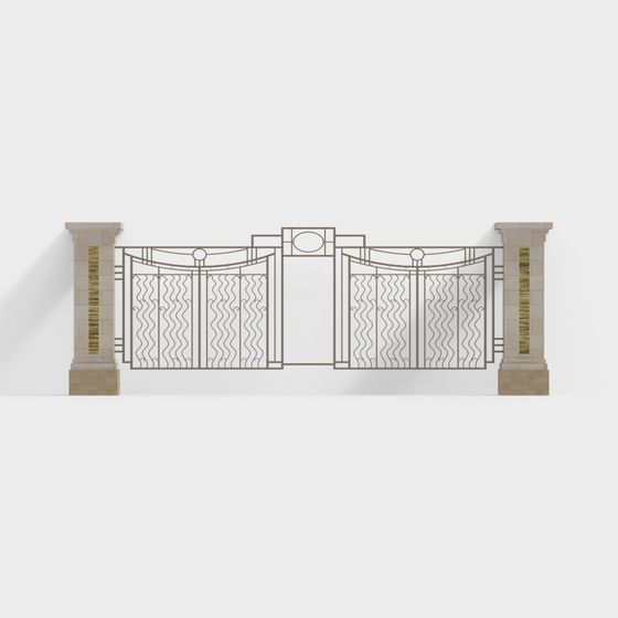 Art Deco Gate 3D model