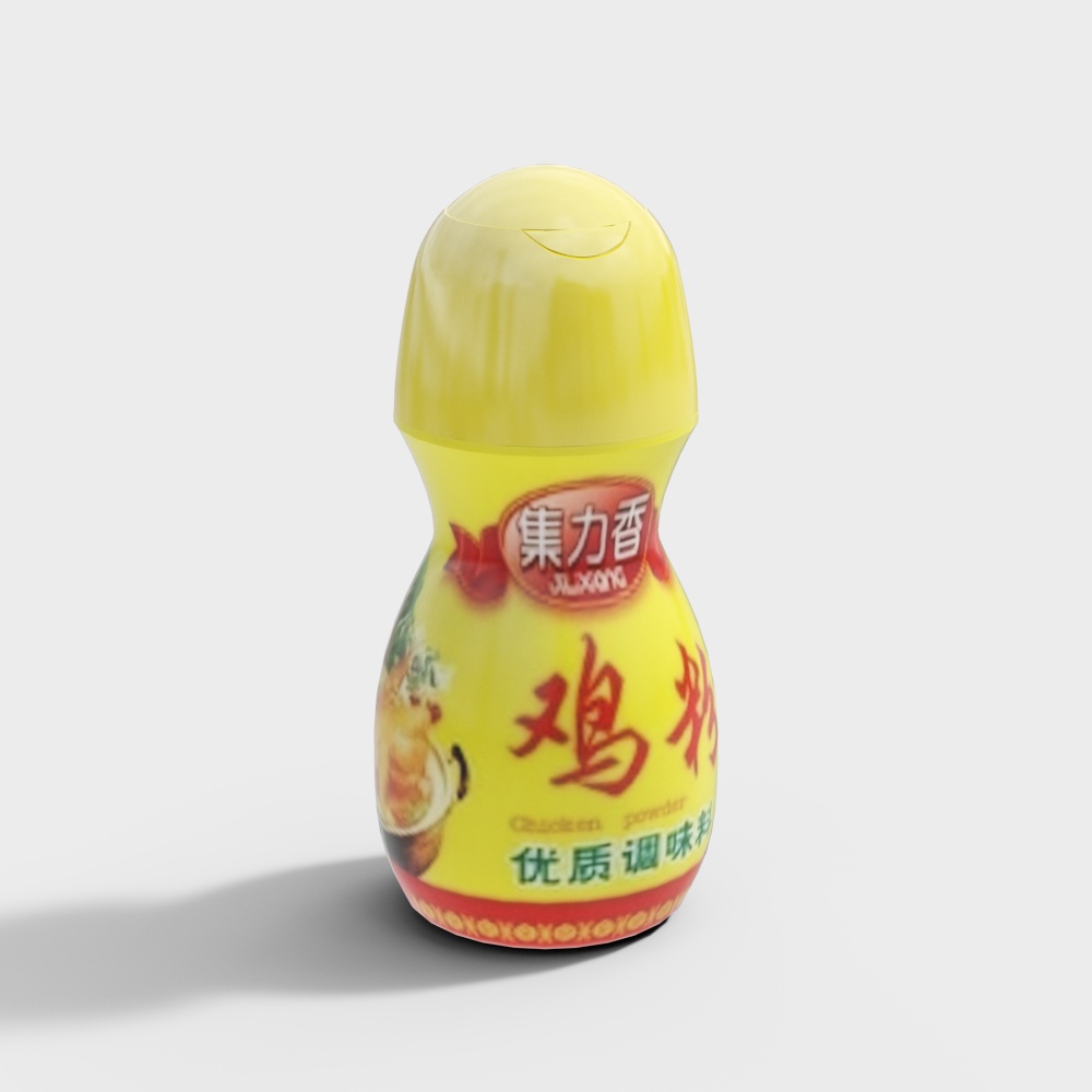 Oriental Style Chicken Powder Spice Bottle 3D model