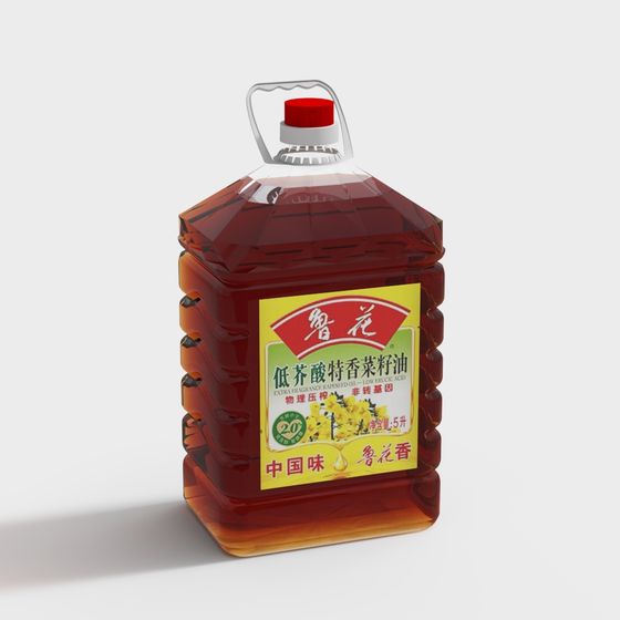 Fragrant Golden Bottle Edible Oil 3D model