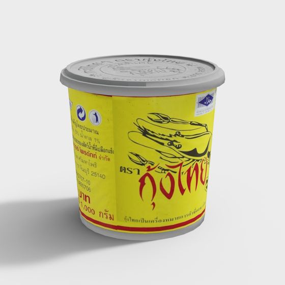 Southeast Asian Style Thai Chili Sauce Can 3D model
