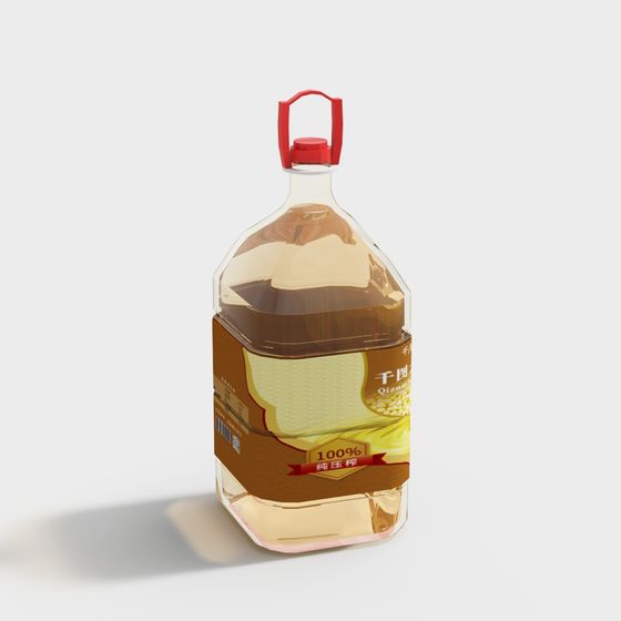 Elegant Edible Oil Bottle 3D Model for Creative Use