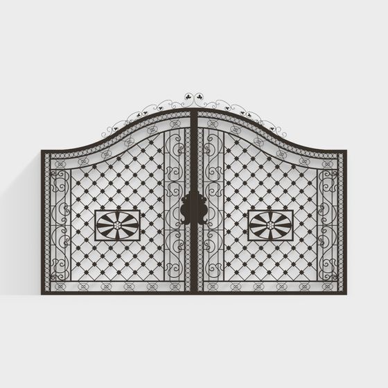 Mystical Low-Polygon Black Door 3D model