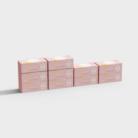 Charming Pink Tissue Box 3D Model for Interior Design