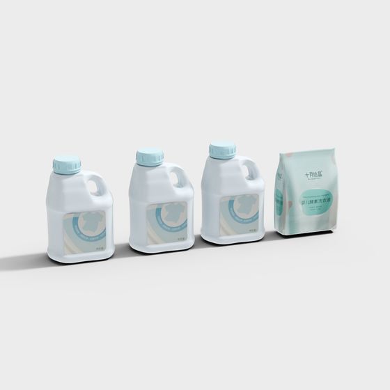 Fresh Minimalist Laundry Detergent 3D Model