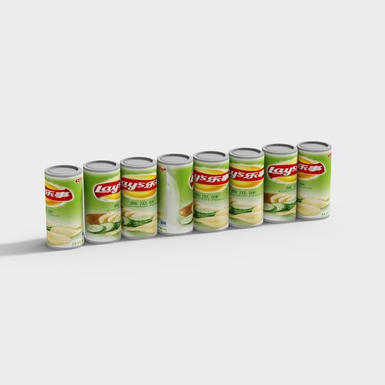 Lay's Cucumber Flavor Chips 3D Model