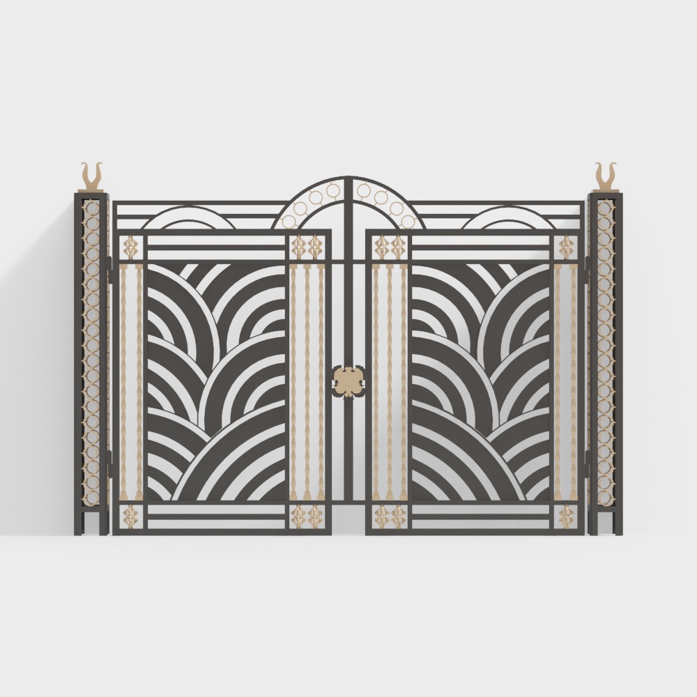 Art Deco Gate 3D model