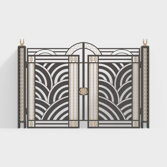 Art Deco Gate 3D model