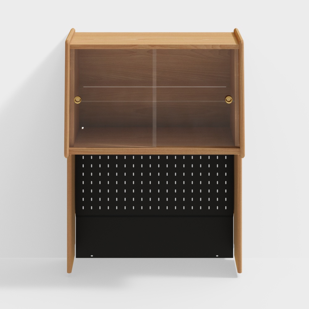 Two Black Furniture as a piggy bank, 80cm cherry wood on the side Cabinet