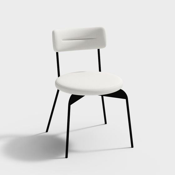 Stylish Urban Chic Chair 3D model for Creative Spaces