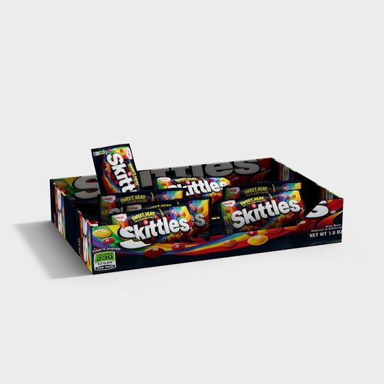 Vibrant Skittles Box 3D model