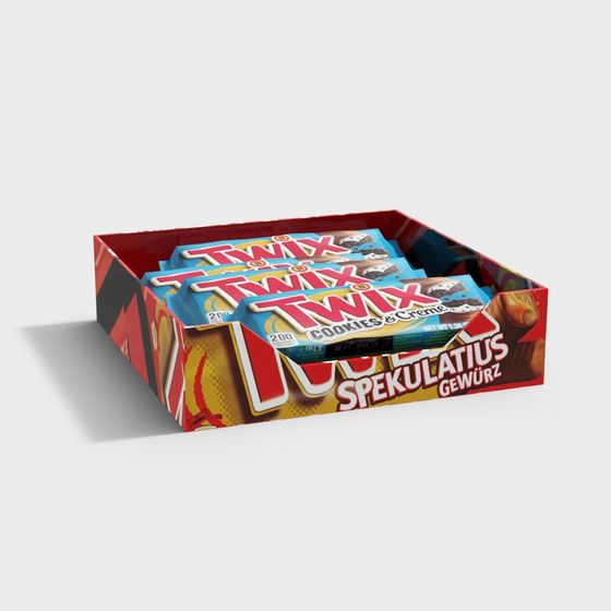 Twix Cookies & Creme Chocolate Bar 3D Model