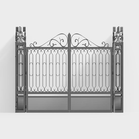 Elegant Iron Gate 3D model for Design Projects