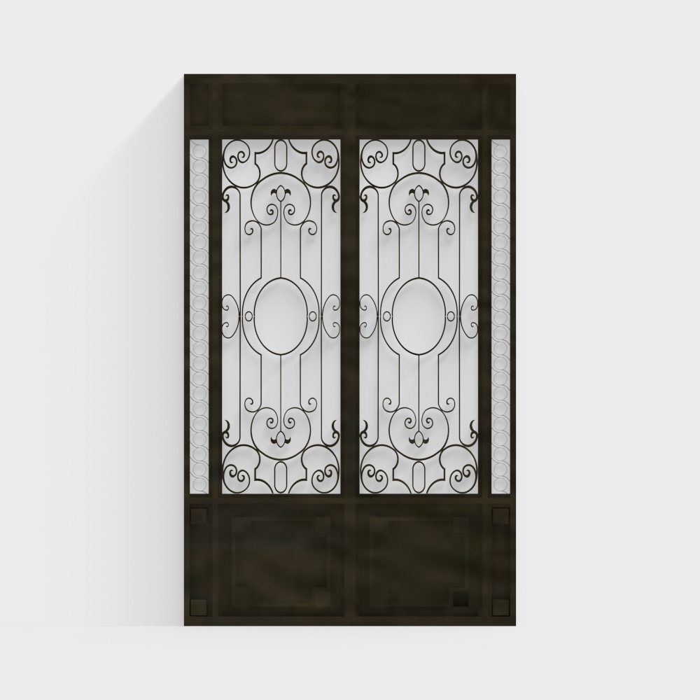 Cổng nghệ thuật bằng sắt trong sân