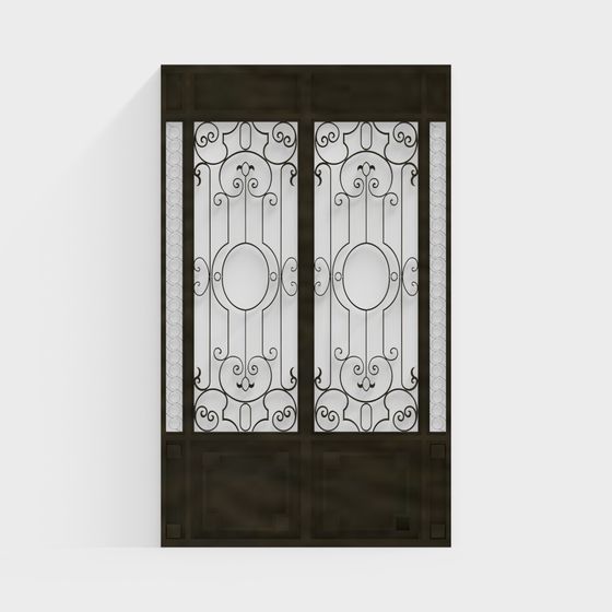 Vintage Wrought Iron Door 3D model