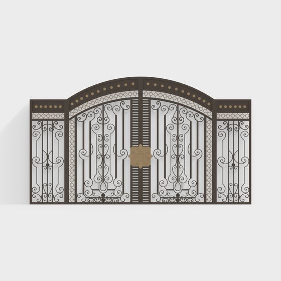 Grand Wrought Iron Gate 3D model