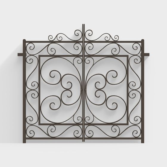 Elegant Garden Gate 3D model - Low Poly Design