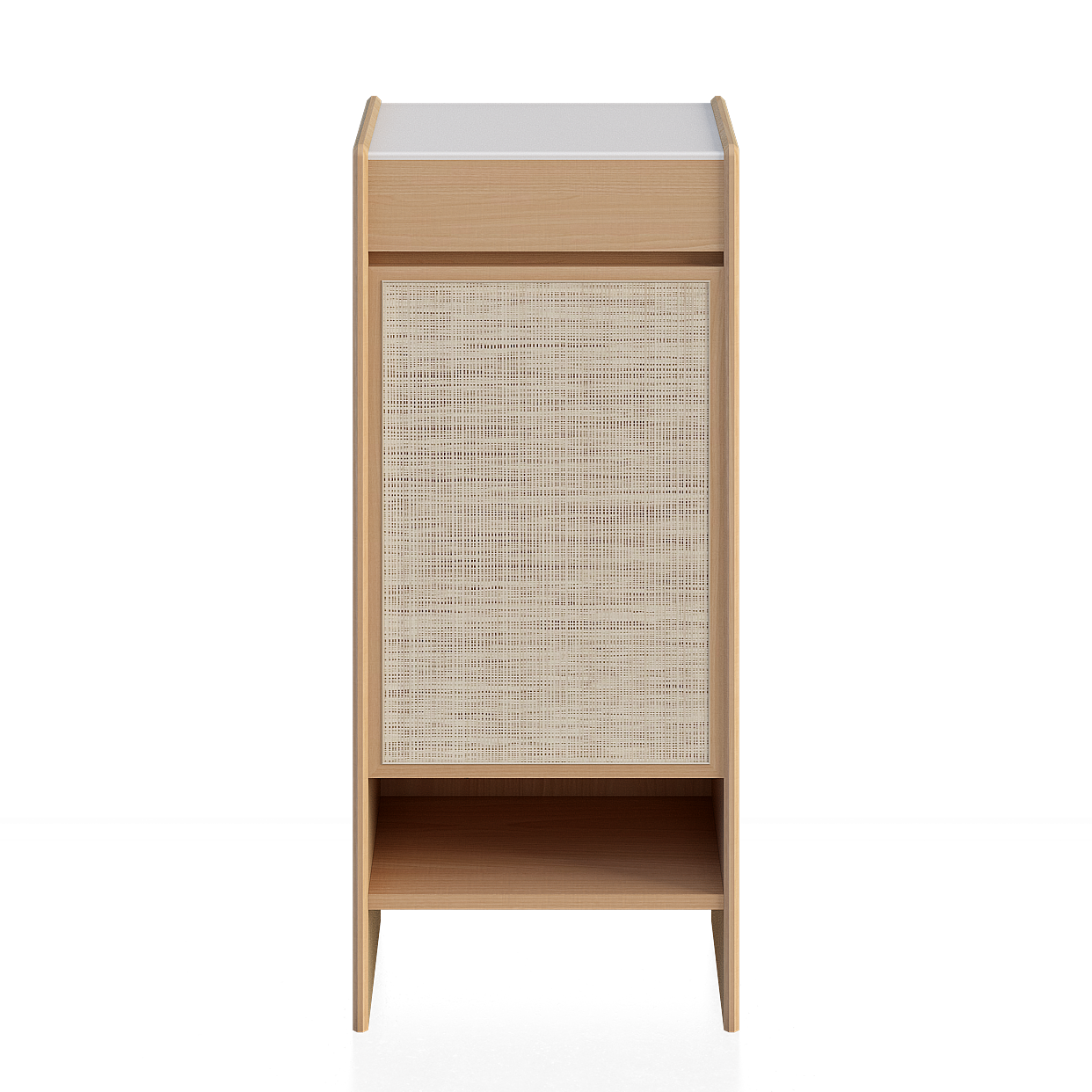 Mid-Century Modern Side Cabinet 3D Model – Vintage Wood Design