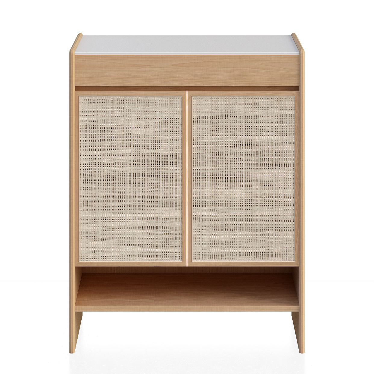 Nordic Style Storage Cabinet 3D Model – Wood Texture