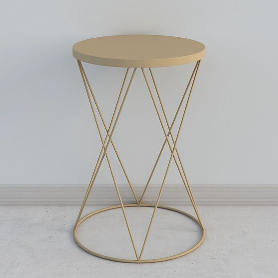 Stylish Geometric Side Table 3D model