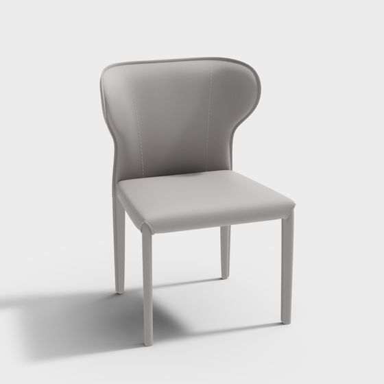 Elegant Curved Chair 3D model