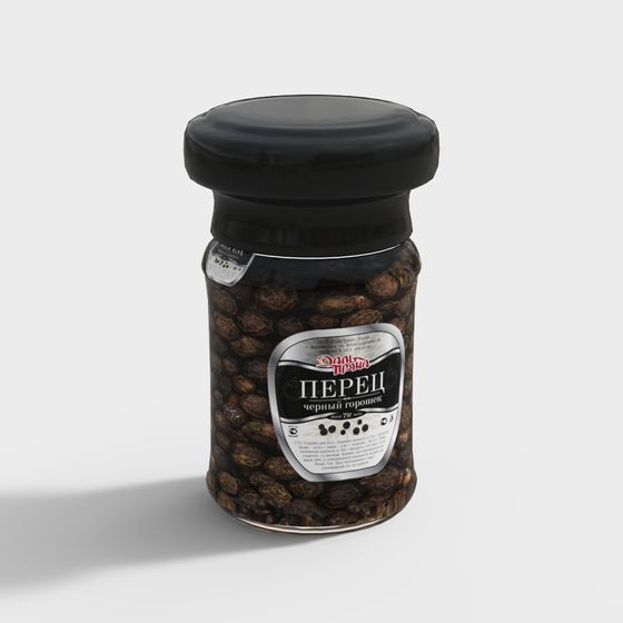 Authentic Black Pepper Jar 3D model for Creative Projects