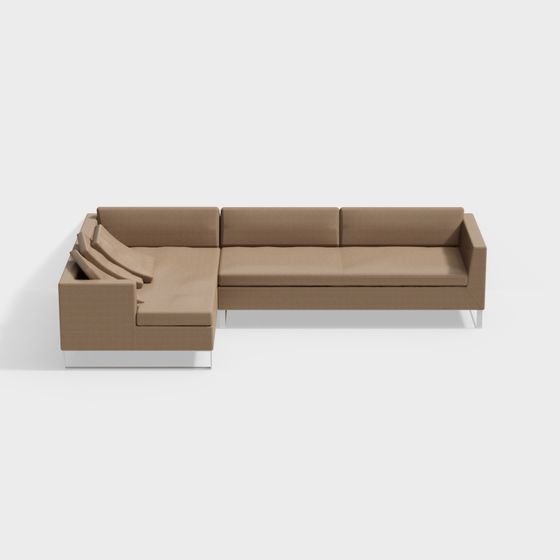 Stylish Low Polygon Sofa 3D model