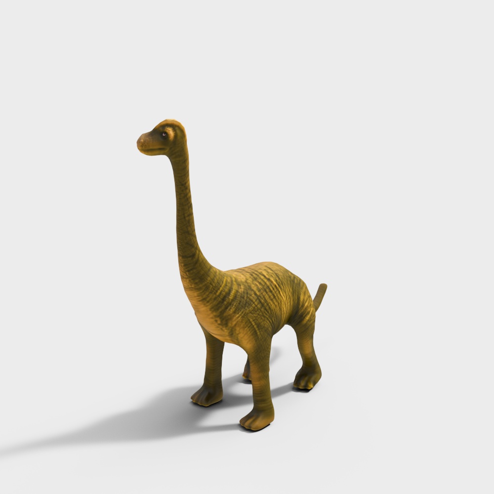 Realistic Low-Poly Brachiosaurus 3D Model