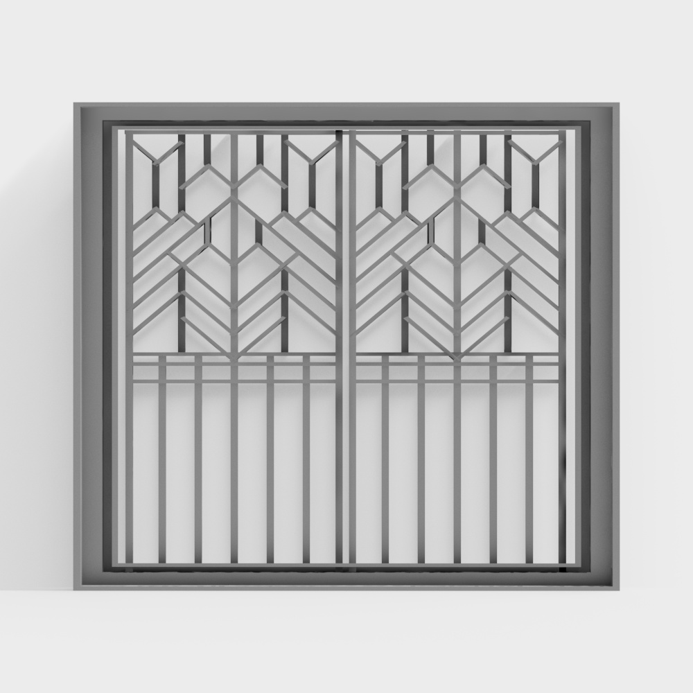 Cổng nghệ thuật bằng sắt trong sân