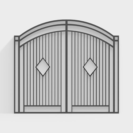 Cổng nghệ thuật bằng sắt trong sân