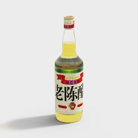 Chinese Aged Vinegar Bottle 3D model