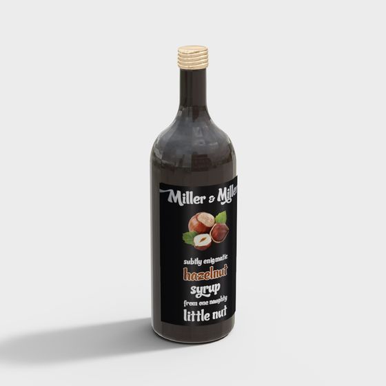 Charming Hazelnut Syrup Bottle 3D model