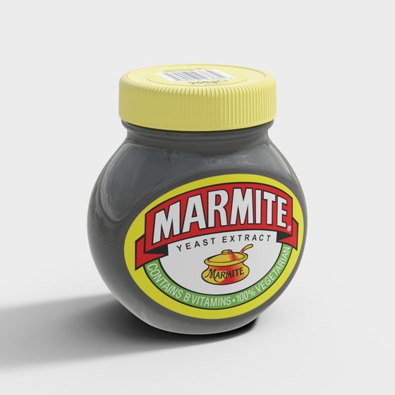Realistic Marmite Jar 3D model