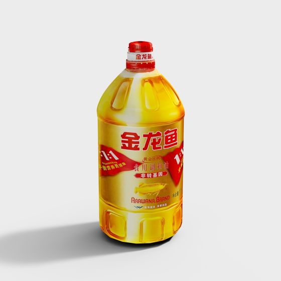 Realistic Edible Oil Bottle 3D model
