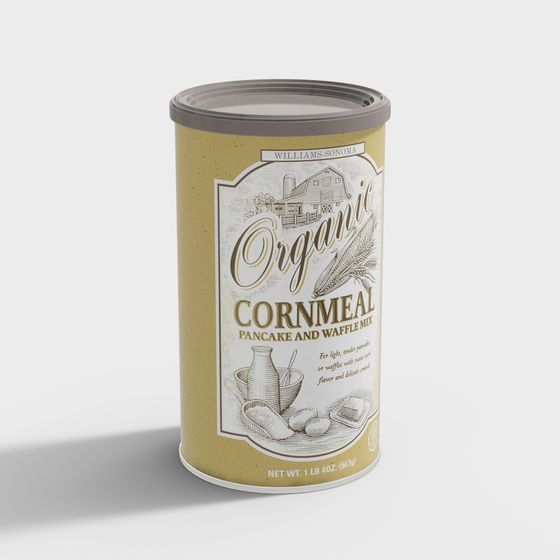 Organic Cornmeal Pancake and Waffle Mix 3D model for Creative Projects