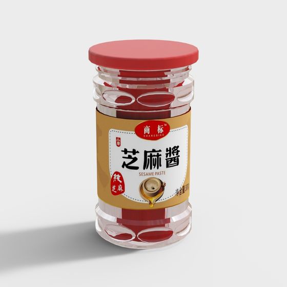 Low Poly Sesame Paste 3D Model for Creative Projects