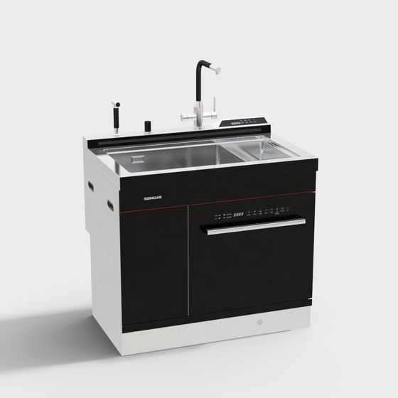 Smart Sink 3D model for Modern Kitchens