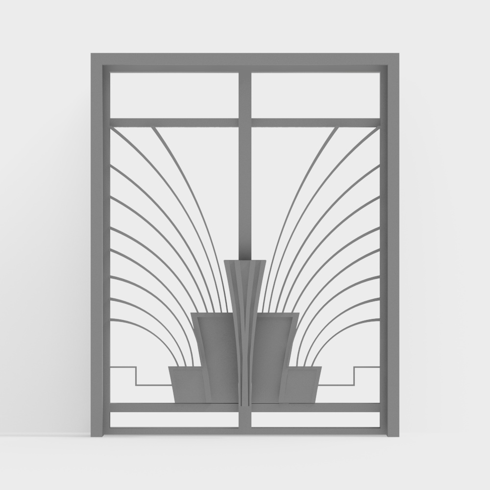 Courtyard wrought iron gate