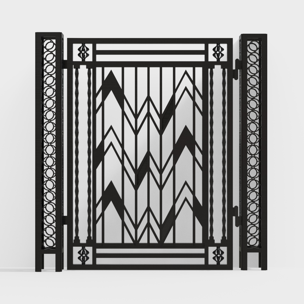 Art Deco Gate 3D model