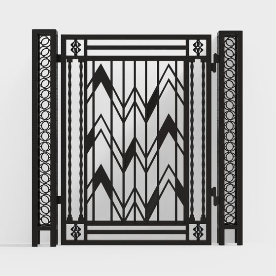 Art Deco Gate 3D model