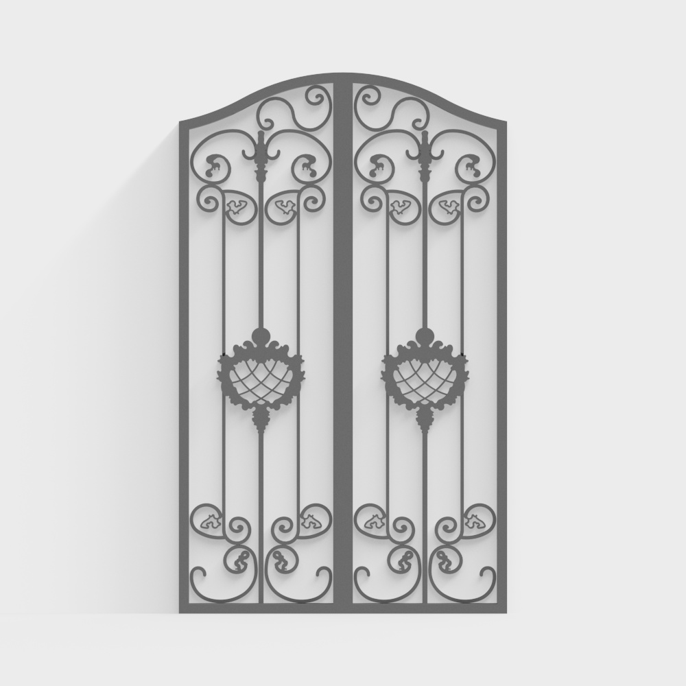 Courtyard wrought iron gate